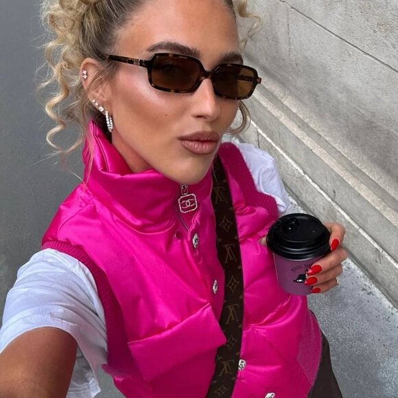 Miu Miu MU11ZSF VAU2Z1 Sunglasses Honey Havana Rectangle Frame - Picture 5 of 13